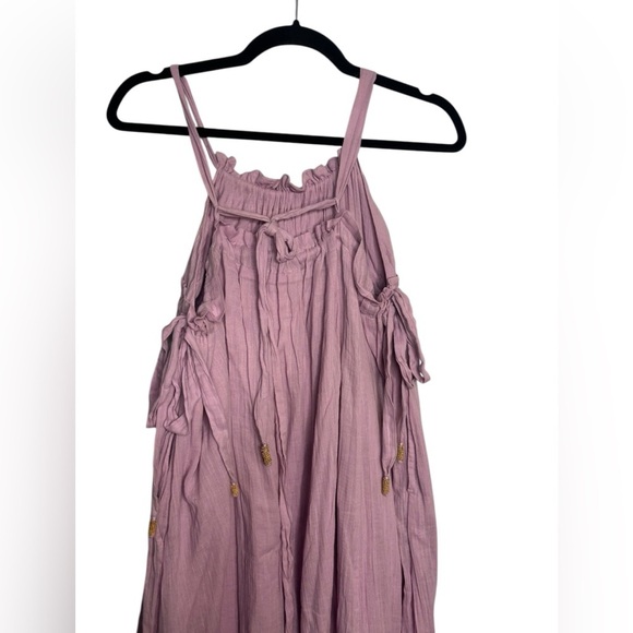 FREE PEOPLE Gauzy Cotton Lightweight Flowy C’est Bon Midi Dress Size Small - Picture 7 of 15